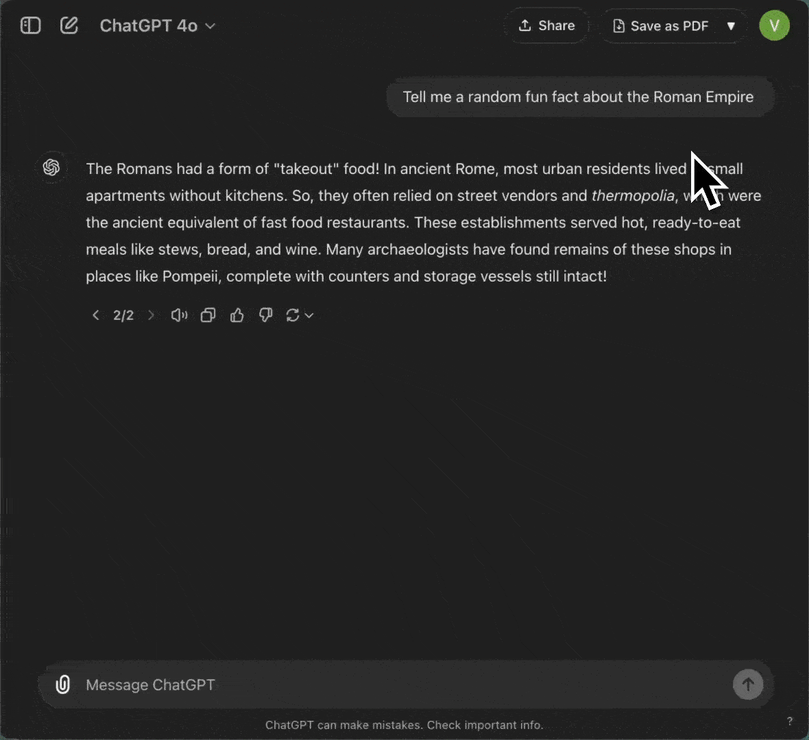 One-click export demo